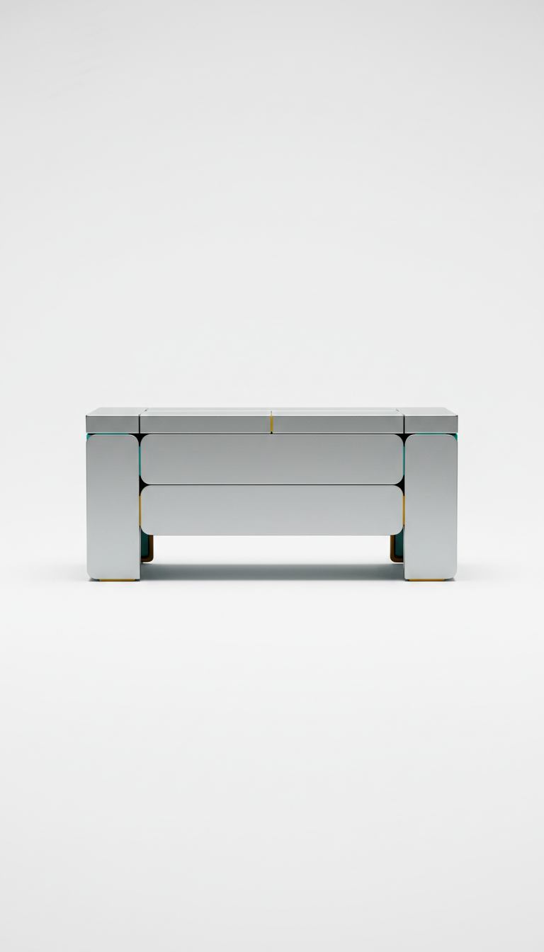 Modular Worktable in Soft Silver