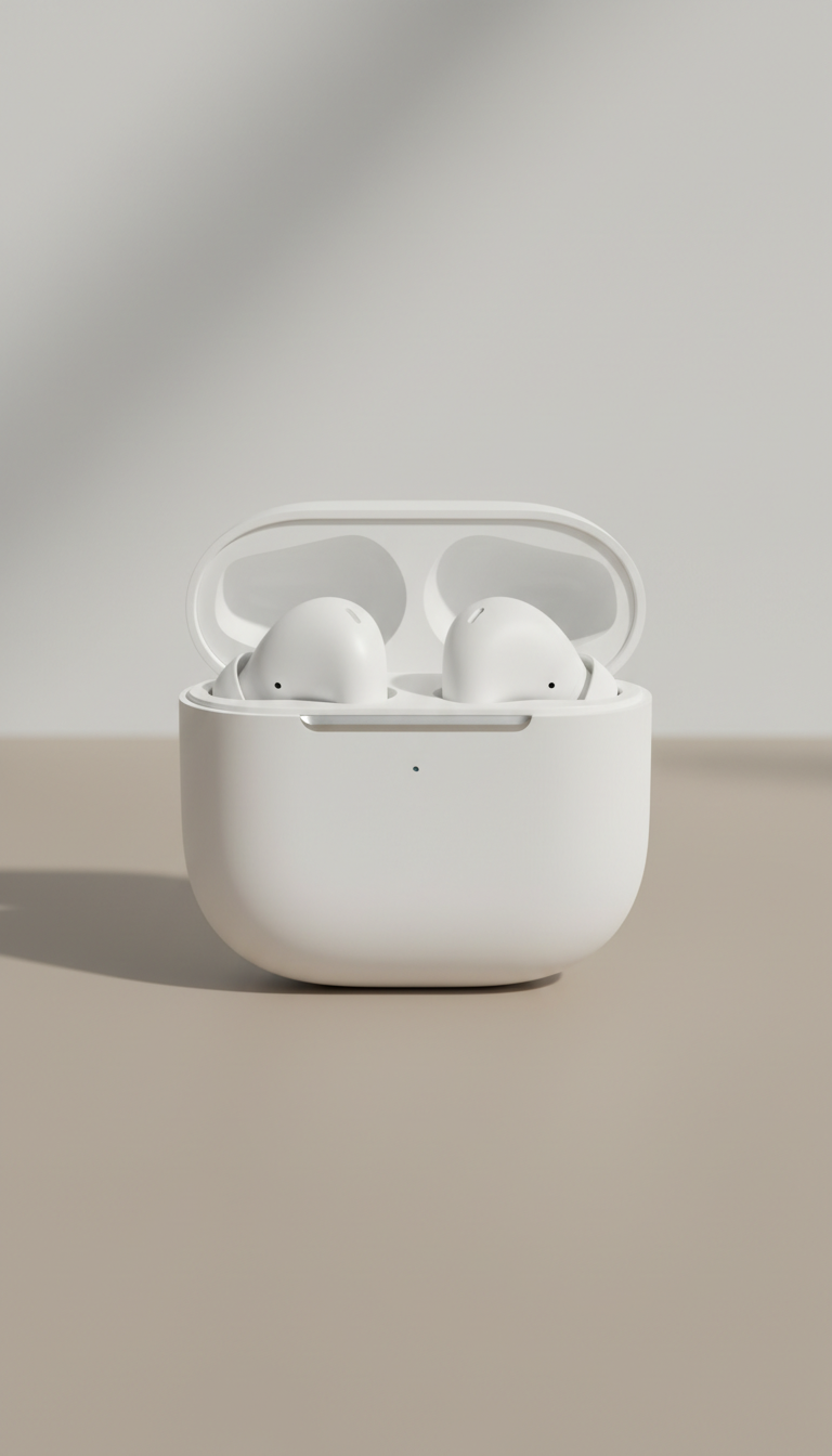 Porcelain White Wireless Earbuds Case